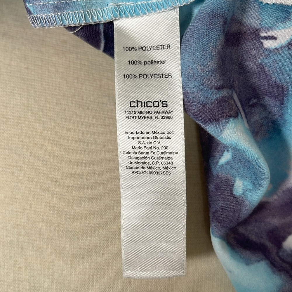 CHICO’S Painted Passion Sophia, Top Womens US
Size (S) (4) Button Up Roll Tab. - Picture 8 of 10